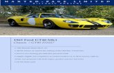 Ford GT40 1027 - Maxted-Page Limited · Gentleman Drivers Sports Endurance GT Championship, Goodwood Revival, Le Mans Classic and elsewhere. Finally ... pre-‘65 Ford GT40. Available