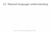 12. Natural language understanding - cs.helsinki.fi 13 & 14 – 580667 Artificial Intelligence (4ov / 8op) 12.1 Understanding “Aoccdrnig to a rscheearch at Cmabrigde Uinervtisy,