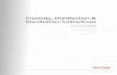 Cleaning, Disinfection & Sterilization Instructions · Cleaning, Disinfection & Sterilization Instructions ... • Process product through steam autoclave and store only in CE/FDA