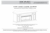 USE AND CARE GUIDE - The Home Depot you are adjusting/assembling the fireplace. If any part is missing or damaged, do not attempt to use or plug in the power cord until the missing