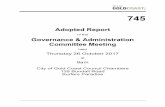 Adopted Report Governance & Administration Committee Meeting€¦ · 745th Council Meeting 31 October 2017 4 Governance & Administration Committee Meeting 26 October 2017 Adopted