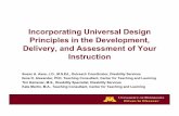 Incorporating Universal Design Principles in the ... Universal Design Principles in the Development, Delivery, and Assessment of Your ... – Audio related hardware