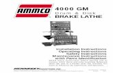 Drum & Disk BRAKE LATHE - Automotive Equipment …aescosc.com/pdfs/eq_am_4000_GM_PL.pdf ·  · 2013-12-26® BRAKE LATHE Installation Instructions Operating Instructions ... Shear