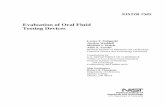 Evaluation of oral fluid testing devices - NIST Pagenvlpubs.nist.gov/nistpubs/Legacy/IR/nistir7585.pdfEvaluation of Oral Fluid . Sniegoski ... and disseminates the standards and the