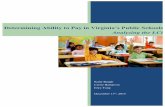 Determining Ability to Pay in Virginia’s Public Schools Analyzing the LCI · Fall 08 Katie Baugh Carrie Hartgrove Erya Yang December 13th, 2015 Determining Ability to Pay in Virginia’s