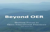 Beyond Open Educational Resources - oerup.eu€¦ · better quality in education and training through the use of open educational resources. ... the access to open educational resources