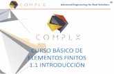 CURSO BÁSICO DE ELEMENTOS FINITOS 1.1 … Engineering for Real Solutions 1. Introducción al Método de Elementos Finitos (MEF) 1.Definición 2.Historia 2. Conceptos básicos de álgebra