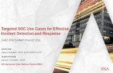 Targeted SOC Use Cases for Effective Incident Detection ... · Targeted SOC Use Cases for Effective Incident Detection and Response ... “SOC” is intended as “Incident Detection