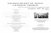 Sacred Heart of Jesus Catholic Church - parishbulletin.comparishbulletin.com/Organizations/15982/Documents/August30and31... · SACRAMENT OF RECONCILATION Saturday 3:45 – 4:15 PM