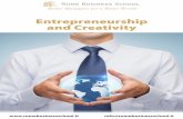 Entrepreneurship and Creativity - Rome Business Schoolromebusinessschool.it/wp-content/uploads/...Creativity-no-crops-1.pdf · Entrepreneurship . and Creativity. ... • Understand