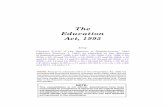 The Education Act, 1995 - Saskatchewan · Education Act, 1995 being Chapter E-0.2* of the Statutes of Saskatchewan, 1995 (effective January 1, 1997) as amended by the Statutes ...