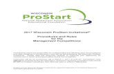 2017 Wisconsin ProStart Invitational Procedures … Wisconsin ProStart Invitational® Procedures and Rules ... 2017 Wisconsin ProStart Invitational Procedures and Rules ... (See Exhibit