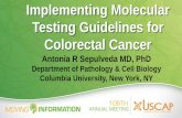 Implementing Molecular Testing Guidelines for … Molecular Testing Guidelines for Colorectal Cancer ... William K. Funkhouser, MD, PhD, 8 Scott E ... Pathologists must evaluate candidate