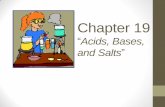Chapter 19 Acids, Bases, and Salts - CNBAChemistry122cnbachemistry122.wikispaces.com/file/view/19.1+PP.pdf · •Define the properties of acids and bases. Section 19.1 Acid-Base Theories