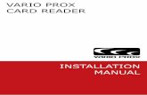 VARIO PROX CARD READER - ICT | Solutions · 6.6 Address 12 - Default ... A PRX-SAM Interface Module is required for Standalone ... To program the Vario Prox Card Reader power it up