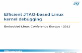 Efficient JTAG-based Linux kernel debugging JTAG-based Linux kernel debugging Embedded Linux Conference Europe - 2011 . ADCS#: ##### Revised: 23 September, 2010 Rationale Embedded
