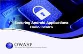 Securing Android Applications Dario Incalza - OWASP Android Applications @h4oxer 12. Securing Android Applications ... Debugger (GDB)