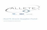 ALLETE Oracle iSupplier Portal - Minnesota Power is … Oracle iSupplier Portal ... View and Respond to Requests for ... It is recommended to use an email address/email inbox that