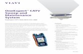 OneExpert CATV Sweep and Maintenance System OneExpert CATV Sweep and Maintenance System Sweep Beyond 1 GHz The OneExpert CATV ONX-630 coupled with new SCU unit can provide sweep to