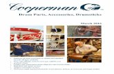 Drum Parts, Accessories, Drumsticks - Cooperman€¦ · Drum Parts, Accessories, Drumsticks March 2016 Solid one ply bent wood parts in custom and standard sizes for all types of