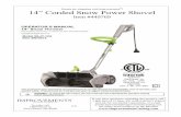 14” Corded Snow Power Shovel - Improvements Catalog · 14” Corded Snow Power Shovel Item #449769 . 1. West Chester, ... 120V 0-25 26-50 51-100 101-150 ... auger is not touching
