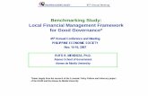 Benchmarking Study: Local Financial Management Framework ... · Benchmarking Study: Local Financial Management Framework ... *draws largely from the research of the Economic Policy