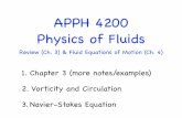 APPH 4200 Physics of Fluidssites.apam.columbia.edu/courses/apph4200x/Lecture-5.pdf · APPH 4200 Physics of Fluids ... Sketch the flow pattern, ... Take a plane polar element of fluid