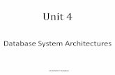 Database System Architectures - WordPress.com · Database System Architectures ... top unit, single user, ... – A local transaction accesses data in the single site at which the