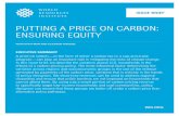 PUTTING A PRICE ON CARBON: ENSURING EQUITY · ate burden (before accounting ... Putting a Price on Carbon: ... refundable income tax credit for low-income workers; (2) payments