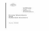 Essay Questions and Selected Answers - Calweasel 2009.pdf · ESSAY QUESTIONS AND SELECTED ANSWERS ... Dolly v. Carl – Defamation ... (Slander is any form of oral defamation.)