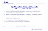 QUALITY ASSURANCE REQUIREMENTS · QUALITY ASSURANCE REQUIREMENTS APPLYING TO AIRCRAFT PARTS ... Quality deficiencies of items, ... SUBCONTRACTOR AND MAINTENANCE FUNCTIONS
