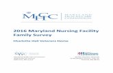 2016 Maryland Nursing Facility Family Survey Family Satusfaction Survey...Table of Contents I. Introduction ..... 1