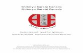 Shitoryu Karate Canadashitokai.ca/wp-content/uploads/2014/05/SKC-Student-Manual-2014.pdf · Shitoryu Karate Canada Shitoryu Karaté Canada Student Manual ‐ Kyu & Dan Syllabuses