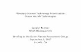 Planetary Science Technology Prioritization: Ocean … · Planetary Science Technology Prioritization: Ocean Worlds Technologies . ... Passive Thermal Control - Active ... INSTRUMENT