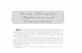 Using Poetry for Reflection and Conversation · Using Poetry for Reflection and Conversation W ... out “Resources for Teaching and Poetry on the web” later in this section for