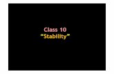 Class 10 “Stability” - Universidade da Beira Interiorwebx.ubi.pt/~felippe/texts/contr_systems_ppt10e.pdf · output to the unit step input Example 3 ... so f 1 Routh-Hurwitz table,