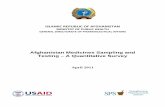 Afghanistan Medicines Sampling and Testing – A ...apps.who.int/medicinedocs/documents/s20276en/s20276en.pdf · Afghanistan Medicines Sampling and Testing – A Quantitative ...