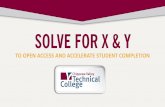 SOLVE FOR X & Y - ACCT Presentations...Math Pathway List Quantway Statway STEMway Techway Student Choice Quantway or Statway Early Childhood Education Radiography Environmental, Refrigeration,