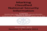 ISOO - Marking Classified National Security Information … · Overall Classification Marking 6 . Classification Authority Block “Classified By” line 7 “Reason ... Only individuals