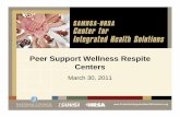 Peer Support Wellness Respite Centers - Home / … PSWRC.pdf · Peer Support Wellness Respite Centers March 30, 2011. ... •Peer crisis respite services are an evolvingPeer crisis