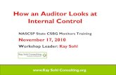 How an Auditor Looks at Internal Control controls.pdfHow an Auditor Looks at Internal Control NASCSP State CSBG Monitors Training November 17, 2010 ... SAS No. 115 Communicating Internal