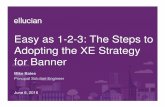 Easy as 1-2-3: The Steps to Adopting the XE Strategy for ... as 1-2-3: The Steps to Adopting the XE Strategy for Banner Mike Bates Principal Solution Engineer June 6, 2016