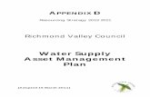 Water Supply Asset Management Plan - Richmond Valley … · 4.2 Changes in Technology ... Water Supply Asset Management Plan –15 March 2011 Page iii . ... AAAC Average annual asset
