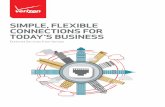 SIMPLE, FLEXIBLE CONNECTIONS FOR TODAY’S BUSINESS · SIMPLE, FLEXIBLE CONNECTIONS FOR TODAY’S BUSINESS Ethernet Services from Verizon