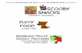 SCOOBY DOO MYSTERY PARTY - ohrubbishblog.comohrubbishblog.com/.../08/SCOOBY-FOOD-LABELS-copy1.pdf · SCOOBY SNACKS (graham crackers) Puppy food (chex mix) Redbeard Pirate Ghost Popcorn
