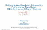 Gathering Workload and Transaction Performance … Workload and Transaction Performance Data Using WLM Service and Report Classes ATS IBM Corporation Gaithersburg, Maryland Mary Astley