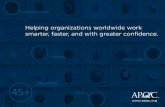Helping organizations worldwide work smarter, faster, … Member Brochure... · First-rate process management enables agility and performance excellence. APQC’s process and performance