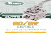 API 608 Class 800 80 89 - Sharpe® Valvessharpevalves.com/pdfs/Series 80/Series 80 2-1-12.pdf ·  · 2015-01-15Fully Compliant API 608 Class 800 Added Features | Enhanced Performance