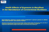 Health Effects of Exposure to Beryllium in the Manufacture ...cph.uiowa.edu/IowaFWP/documents/Health Effects of Exposure to... · high Resolution CT scan –clinical protocol based