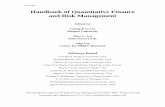 Handbook of Quantitative Finance and Risk … TOC.pdf4/15/2009 Preface Quantitative finance and risk management is a combination of economics, accounting, statistics, econometrics,